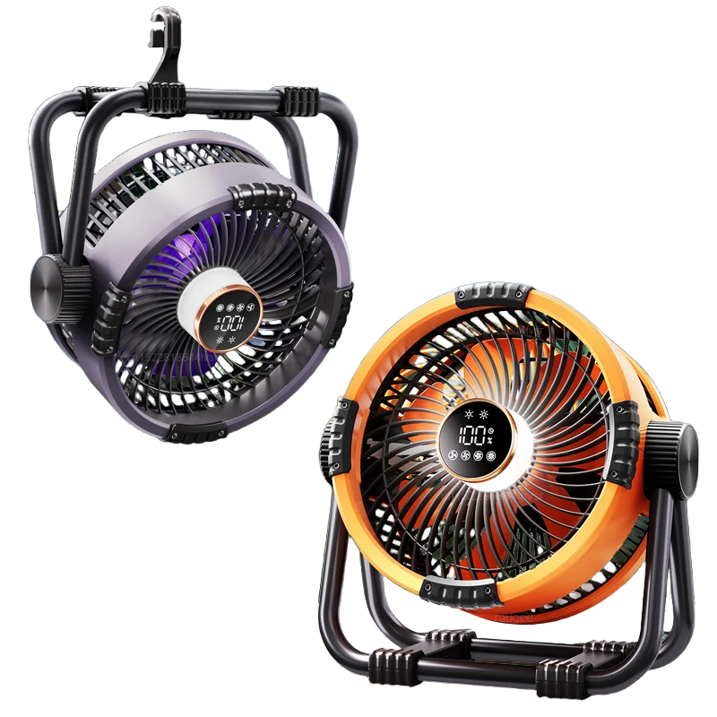 Ultra-Capacity Rechargeable Camping Fan – 20000mAh with LED Light & 270° Rotation