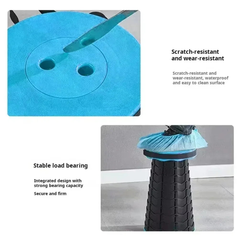 Collapsible Telescopic Camping Stool – Heavy-Duty, Lightweight, and Adventure-Ready